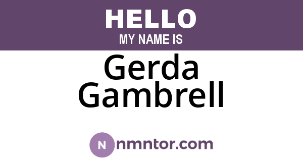 Gerda Gambrell