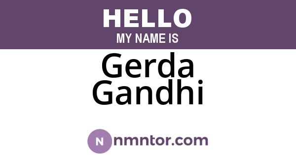 Gerda Gandhi
