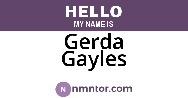 Gerda Gayles