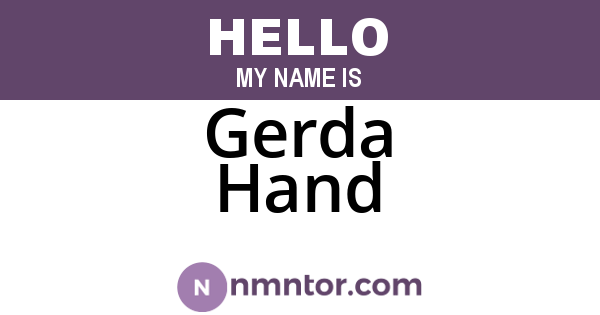 Gerda Hand