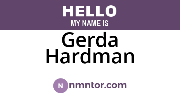 Gerda Hardman