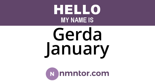 Gerda January