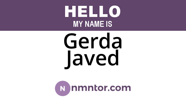 Gerda Javed