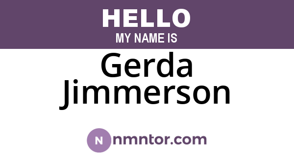 Gerda Jimmerson