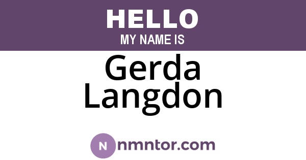 Gerda Langdon