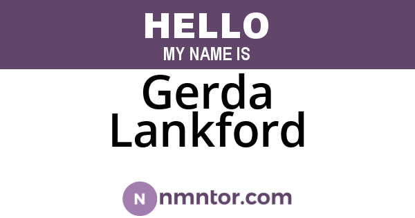 Gerda Lankford