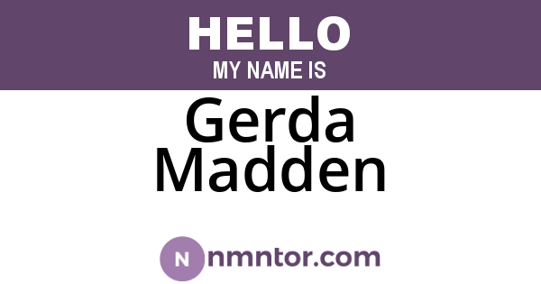 Gerda Madden
