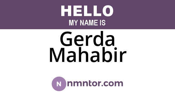 Gerda Mahabir