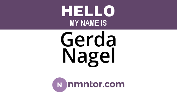Gerda Nagel