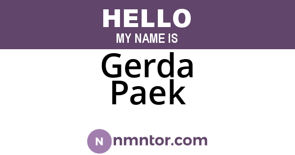 Gerda Paek