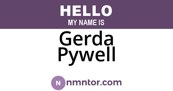 Gerda Pywell