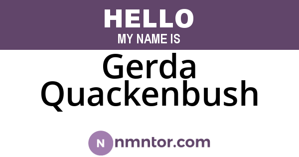 Gerda Quackenbush