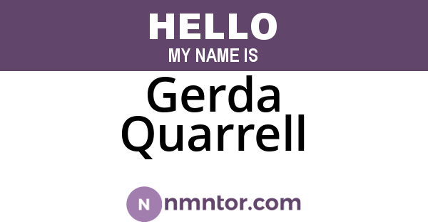 Gerda Quarrell