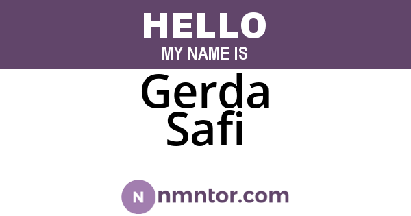 Gerda Safi