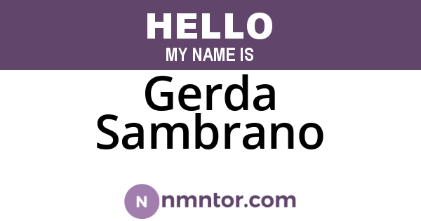 Gerda Sambrano