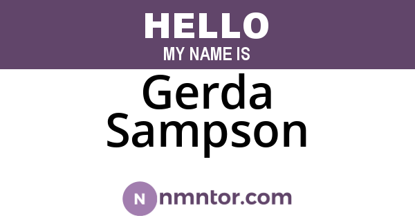 Gerda Sampson