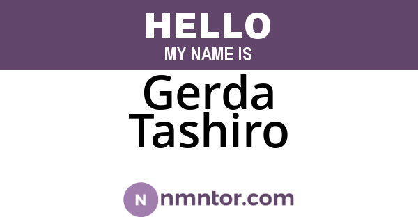 Gerda Tashiro