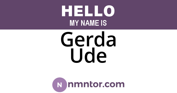 Gerda Ude