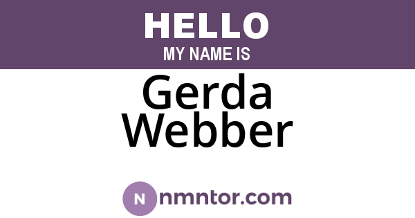Gerda Webber