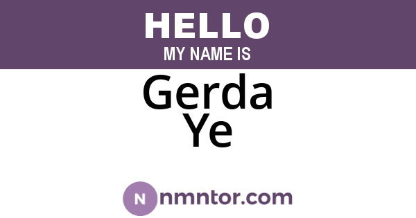 Gerda Ye