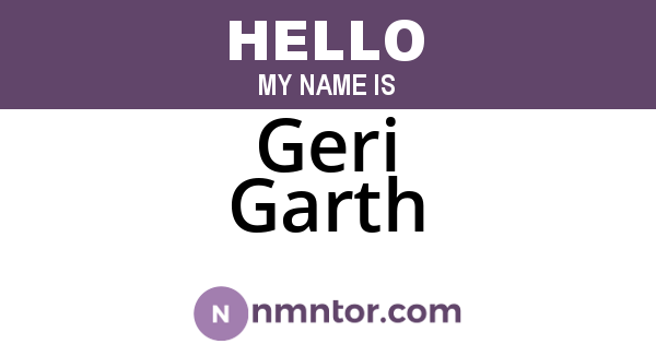 Geri Garth