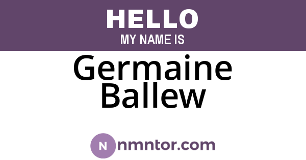 Germaine Ballew