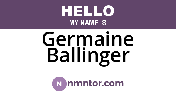 Germaine Ballinger