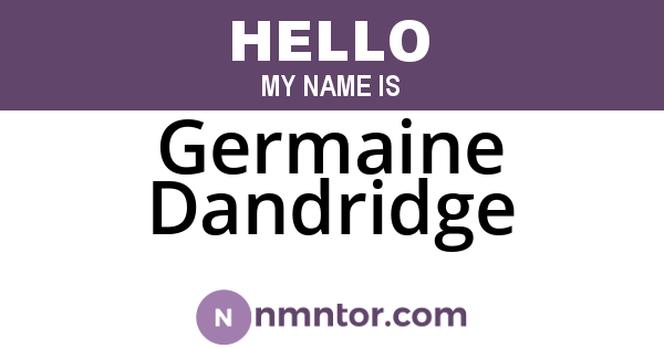 Germaine Dandridge