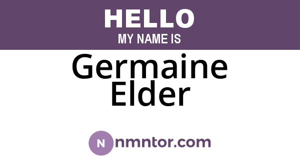 Germaine Elder