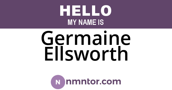 Germaine Ellsworth