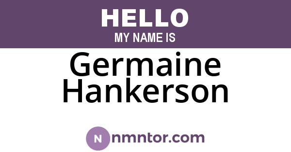 Germaine Hankerson