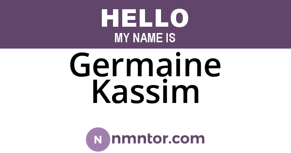 Germaine Kassim
