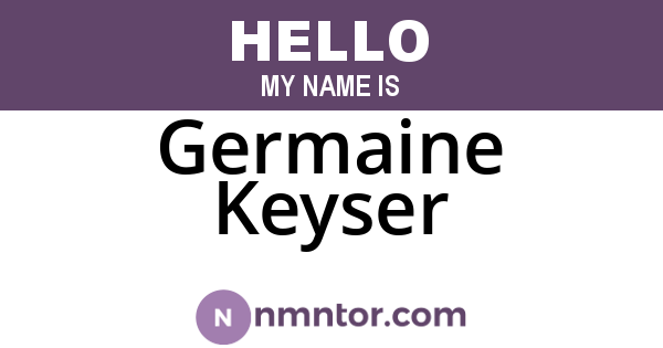 Germaine Keyser