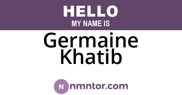 Germaine Khatib
