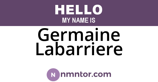 Germaine Labarriere