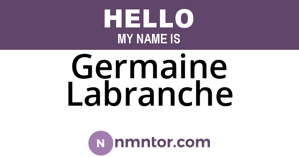 Germaine Labranche