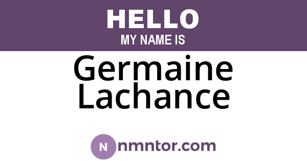 Germaine Lachance