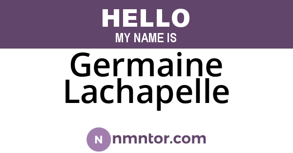 Germaine Lachapelle