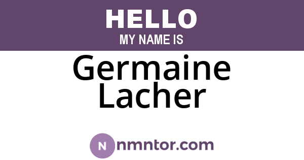 Germaine Lacher