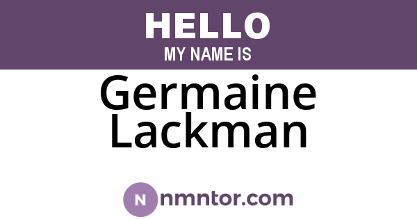 Germaine Lackman