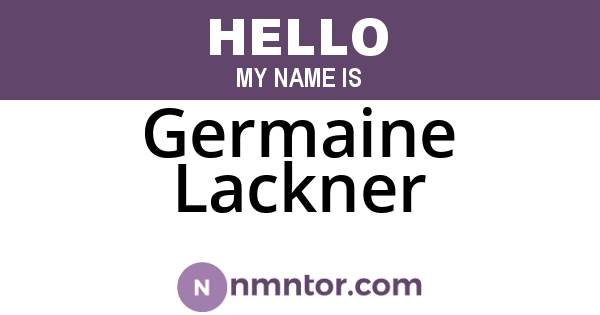 Germaine Lackner