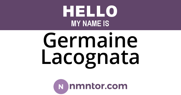 Germaine Lacognata