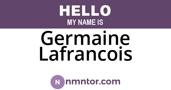 Germaine Lafrancois