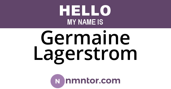 Germaine Lagerstrom