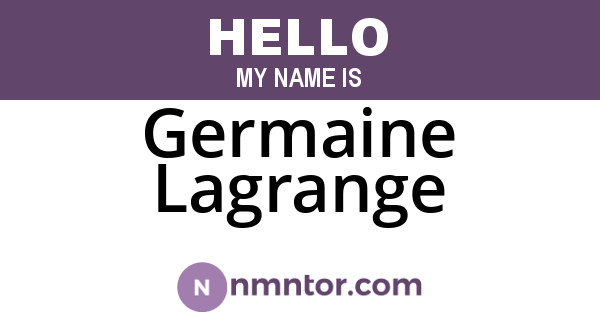 Germaine Lagrange