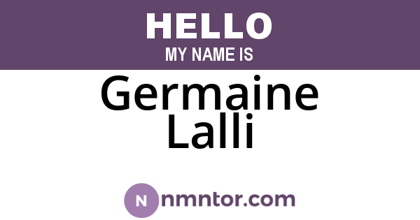 Germaine Lalli