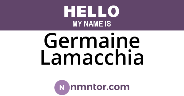 Germaine Lamacchia