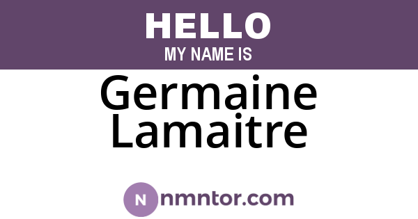 Germaine Lamaitre