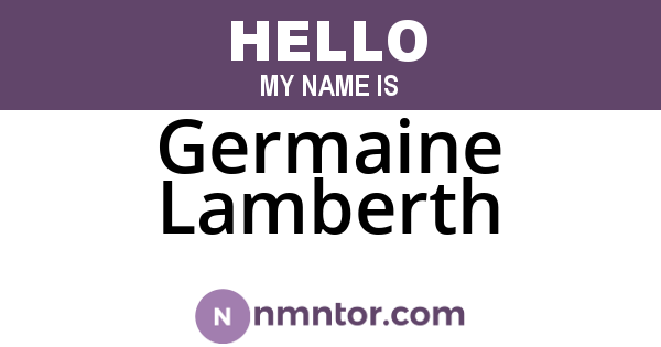 Germaine Lamberth