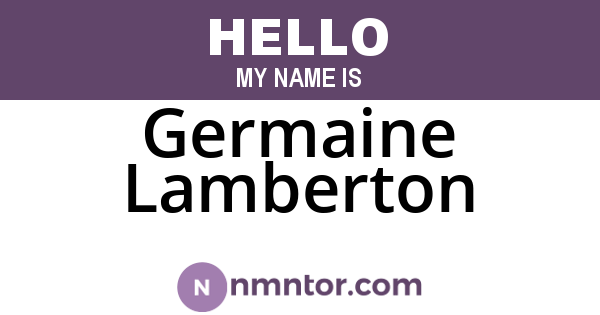 Germaine Lamberton